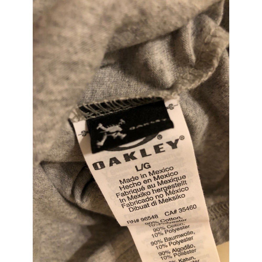 Oakley Mens Pocket T-Shirt Gray Black Graphic Print Regular Fit Large L/G - Picture 6 of 8